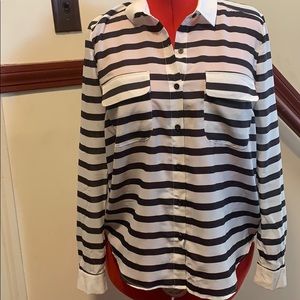 Coincidence &chance striped button down blouse